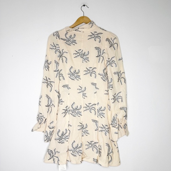 Proenza Schouler Sample Dress Embroidered Cream Long Sleeve US 4 / Small - Picture 4 of 8